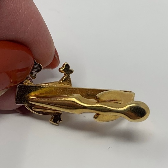 Vintage Gold Toned Chicken Tie Clip - Picture 2 of 4